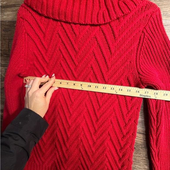 Talbots Vibrant Red Cowl Neck Sweater - Picture 7 of 7